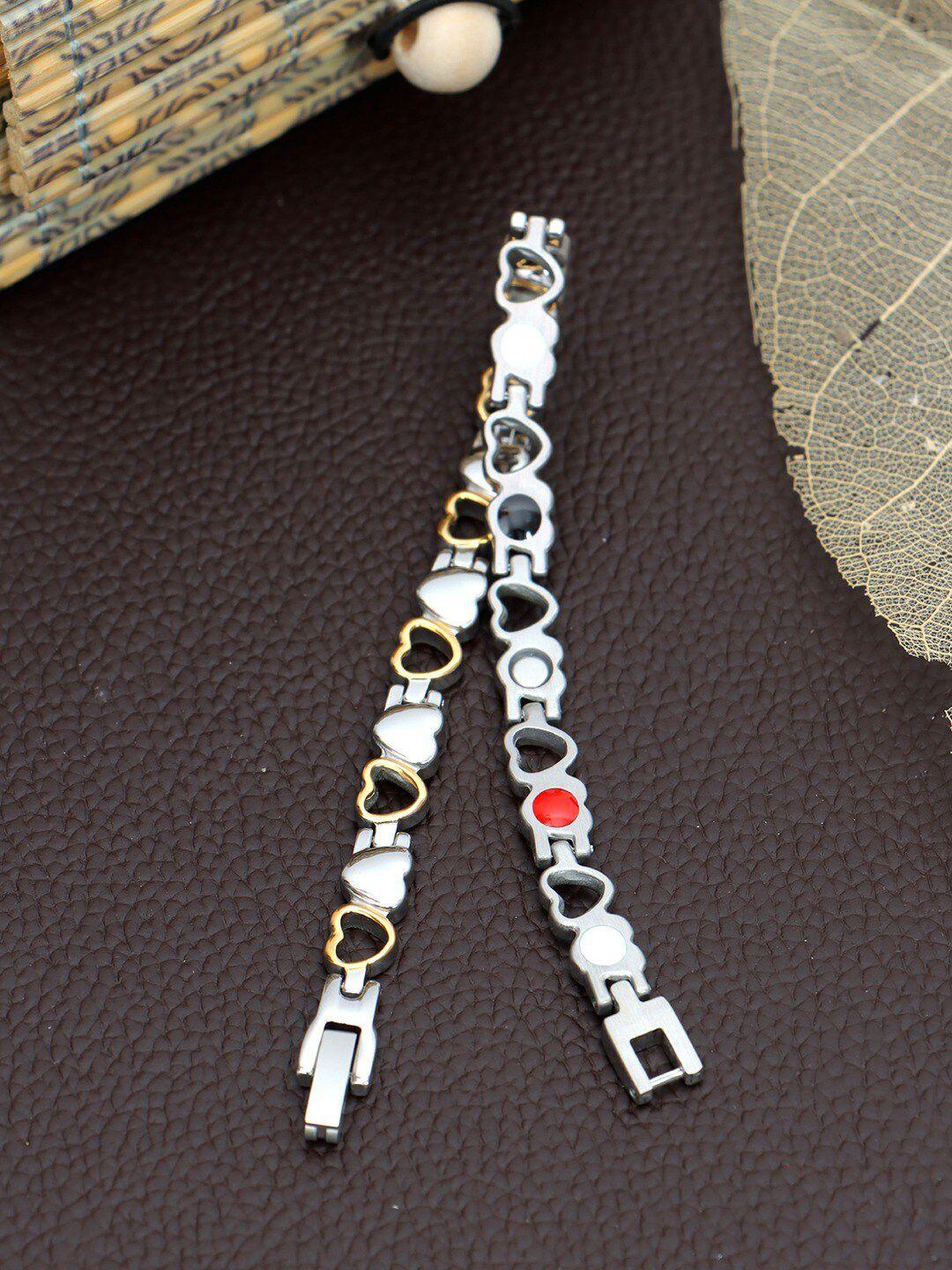 university trendz silver-plated link bracelet