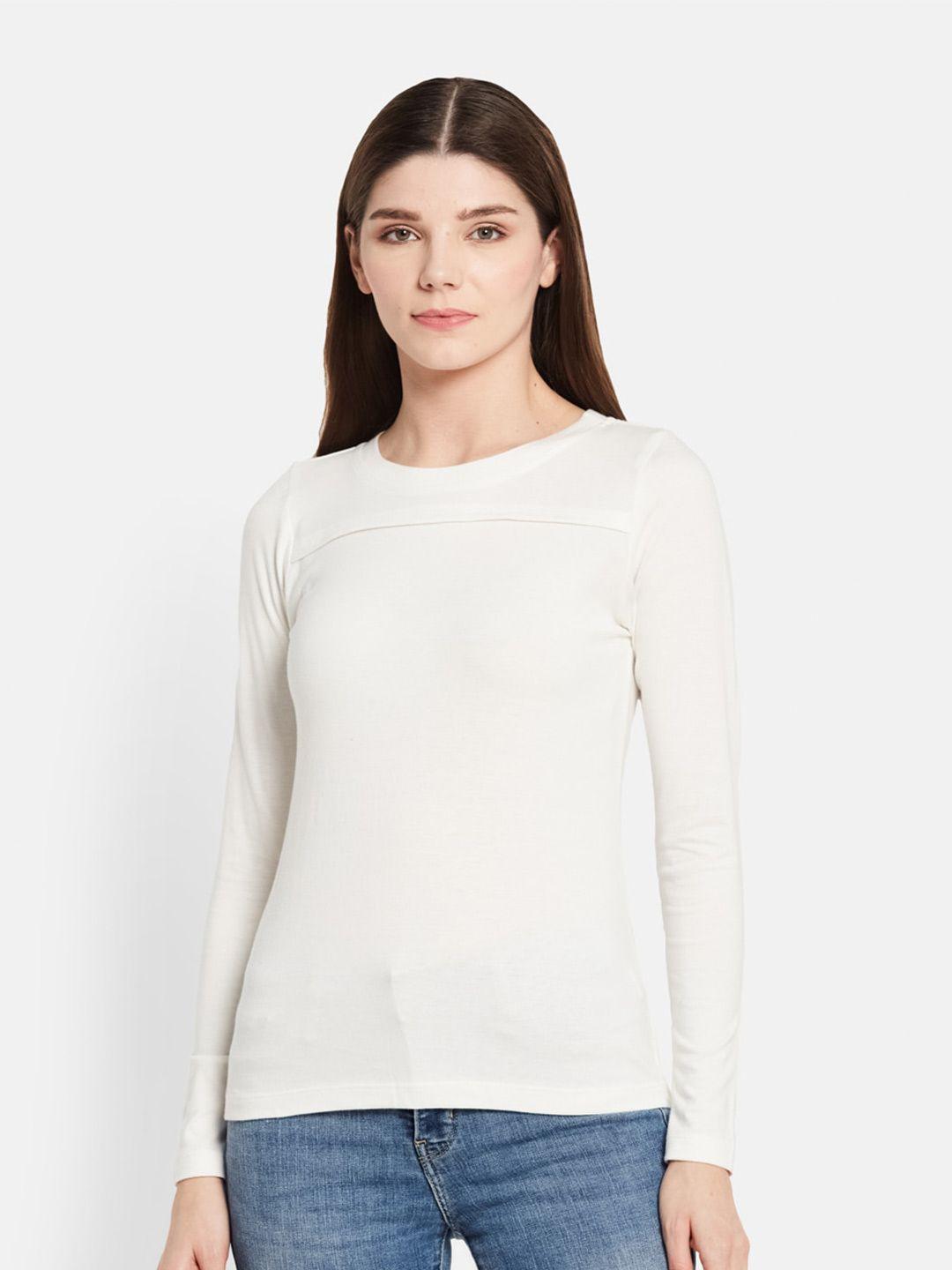 unmade round neck long sleeve top