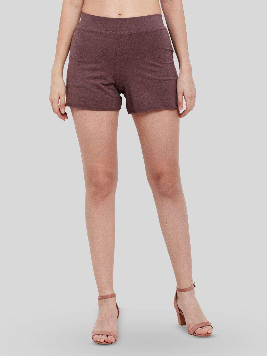 unmade women regular fit mid-rise cotton shorts