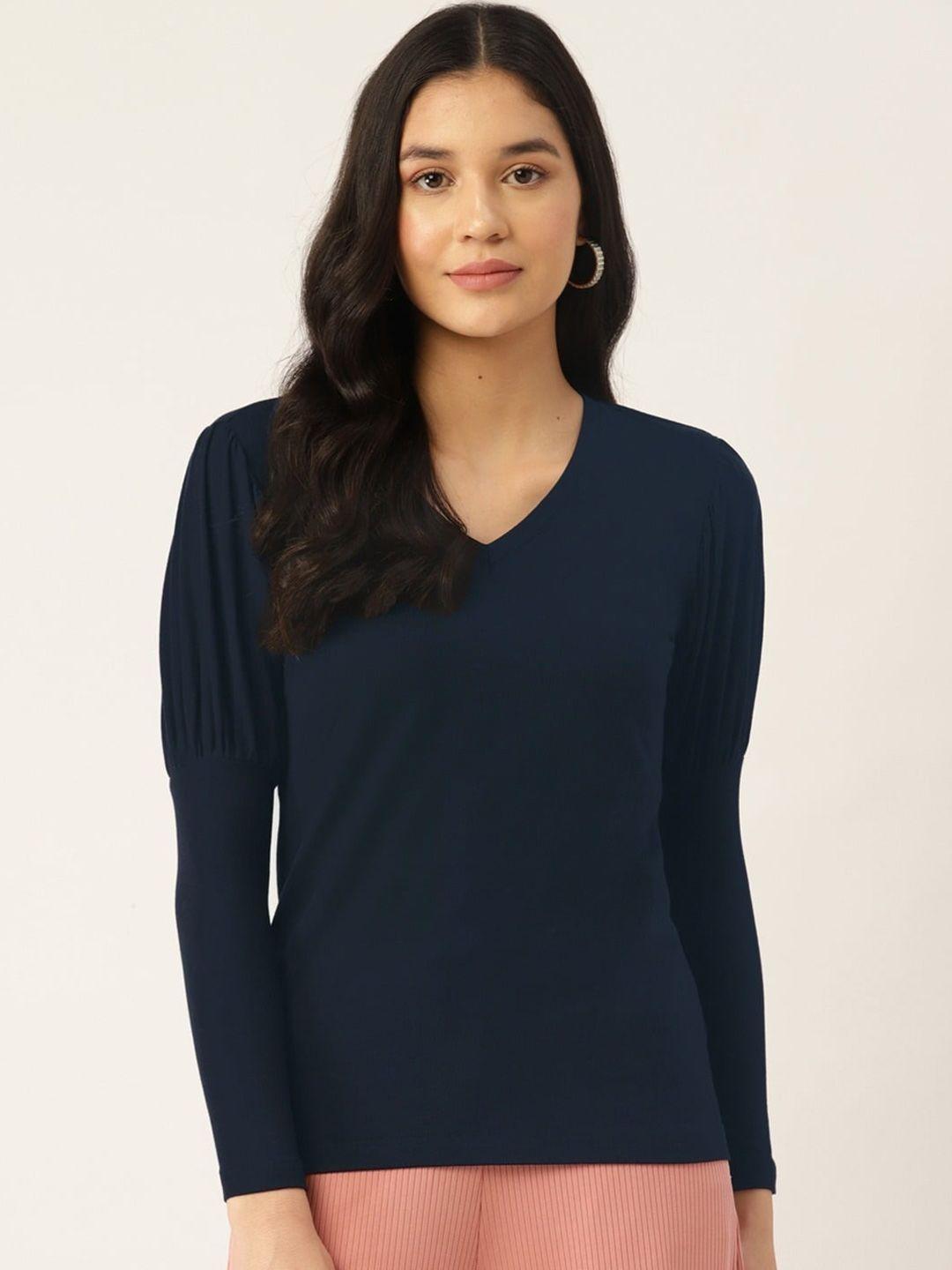 unmade v-neck puff sleeves top
