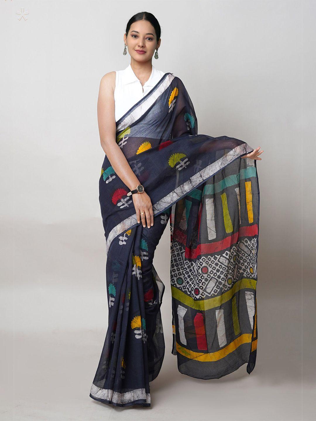 unnati silks batik pure cotton handloom kota saree