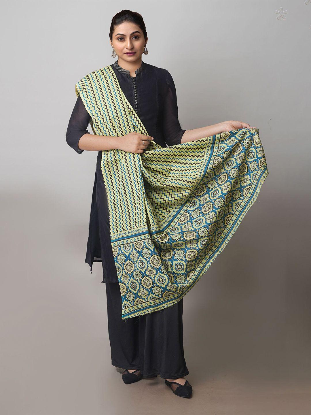 unnati silks ethnic motifs printed pure cotton dupatta