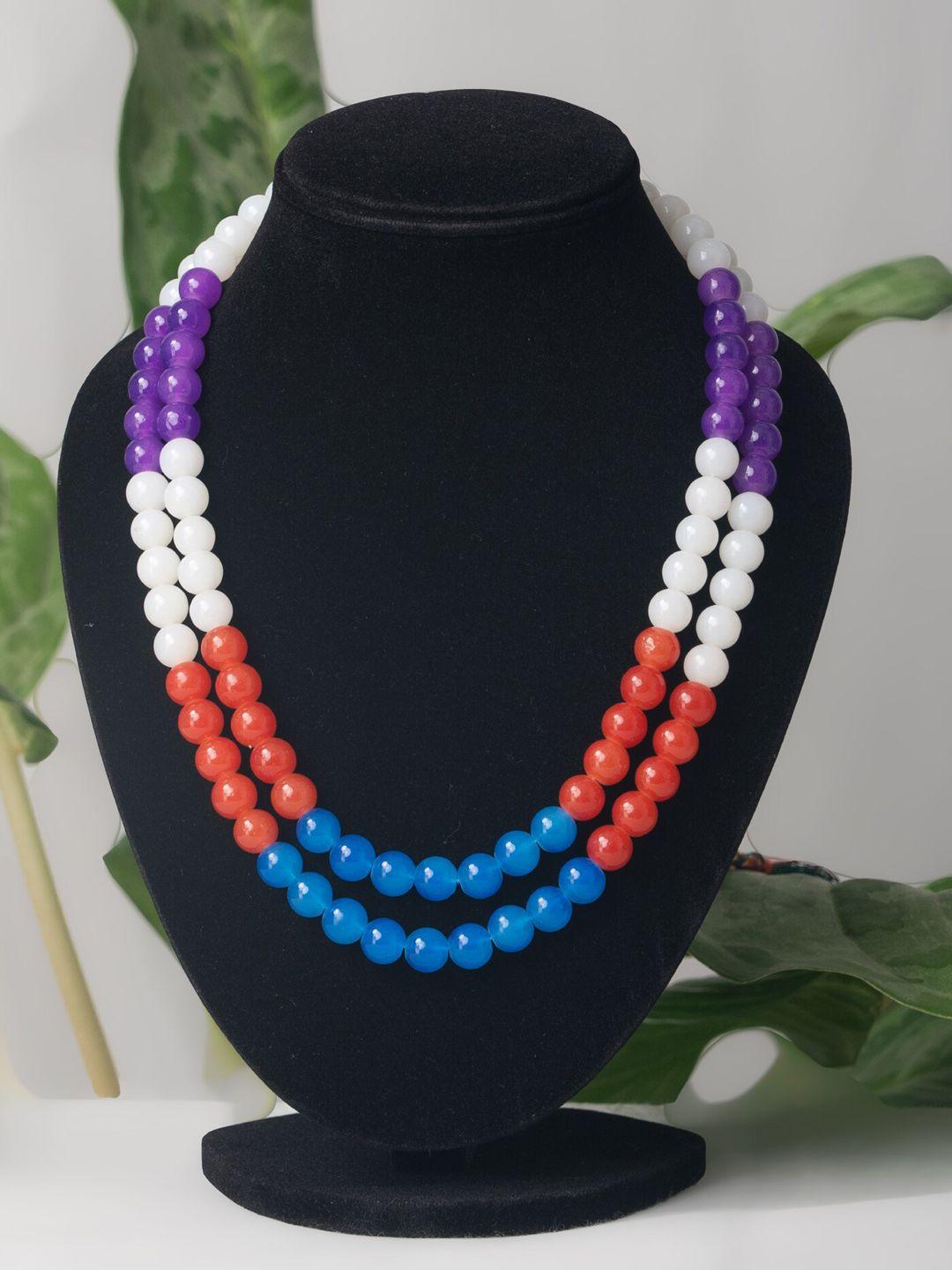 unnati silks multicoloured layered necklace