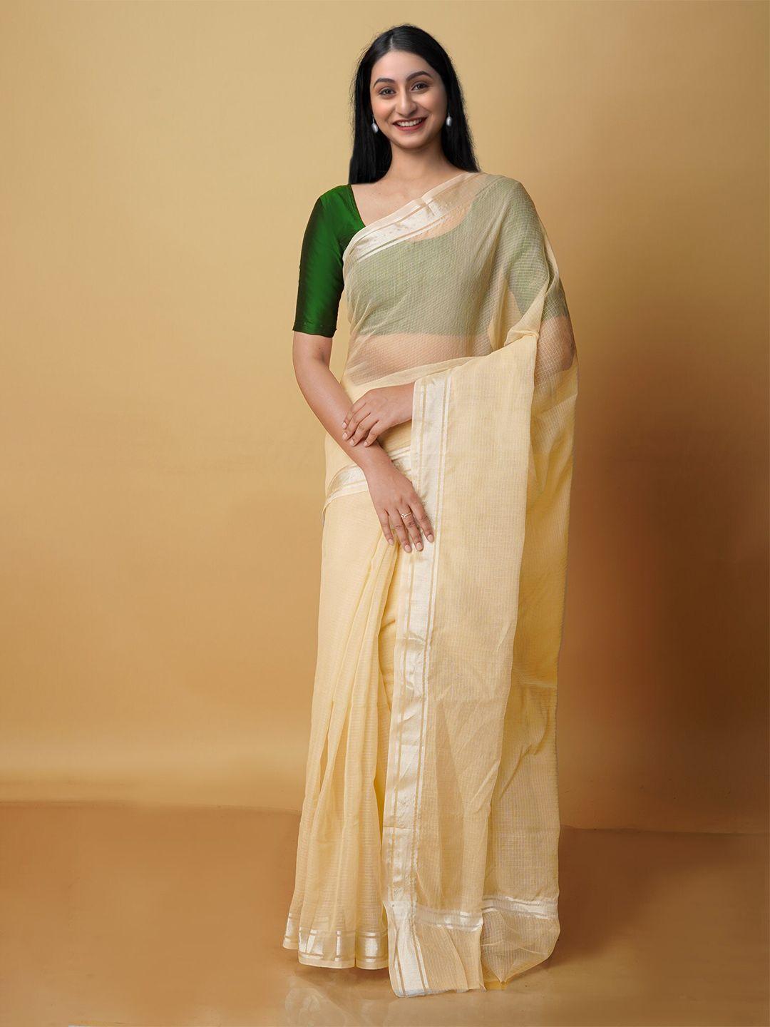 unnati silks woven design zari pure cotton kota saree