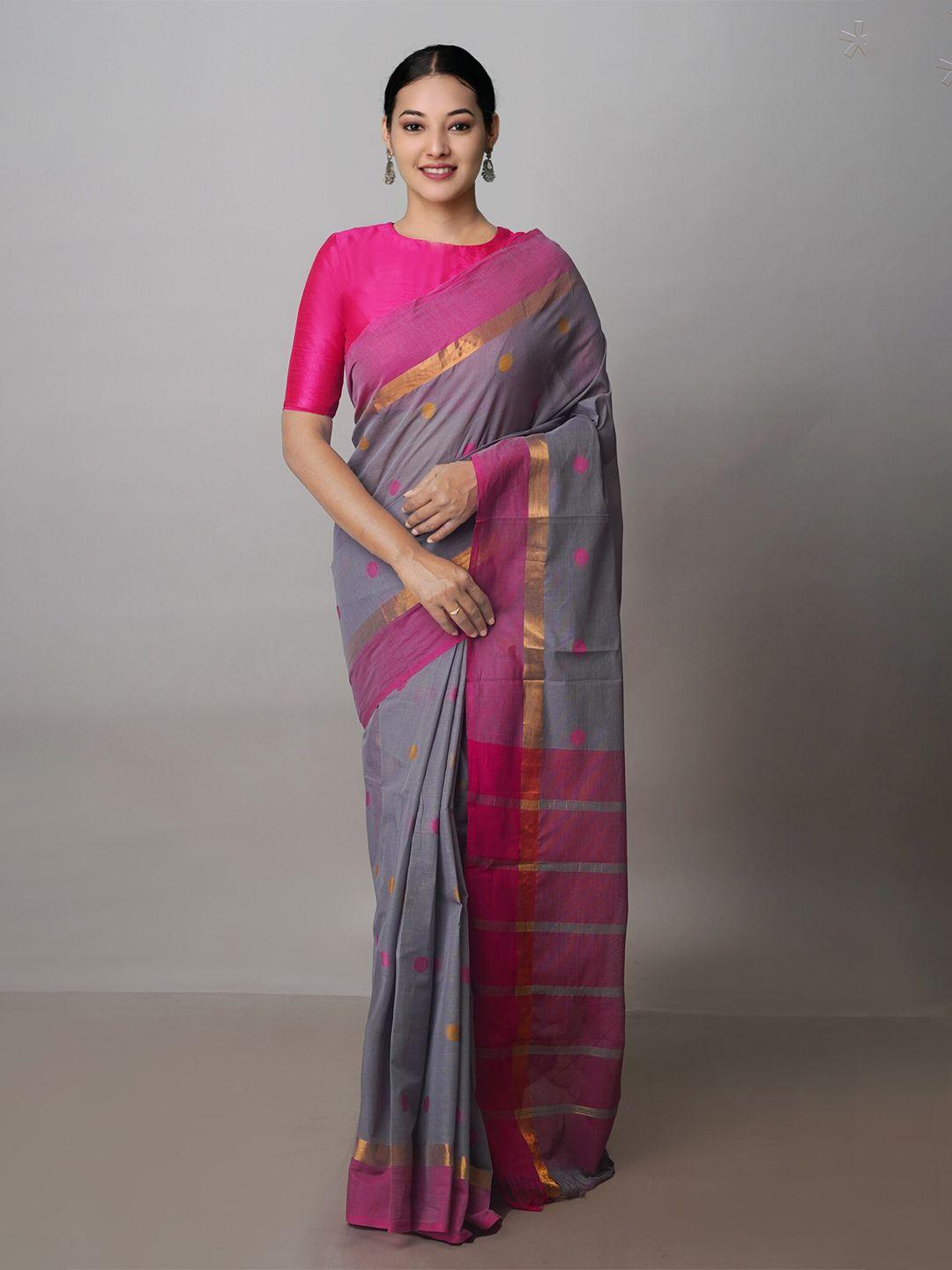 unnati silks woven design zari pure cotton mangalagiri saree