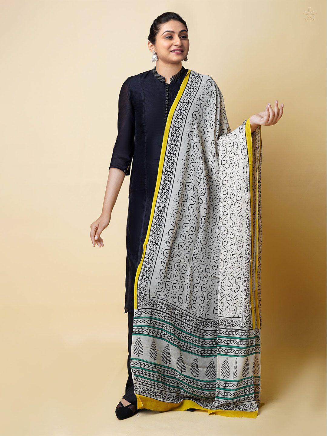 unnati silks ethnic motifs printed batik dupatta