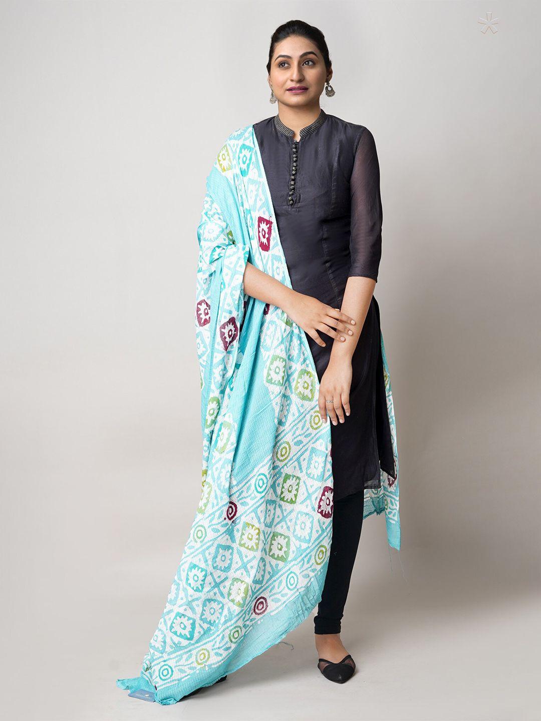 unnati silks ethnic motifs printed batik dupatta