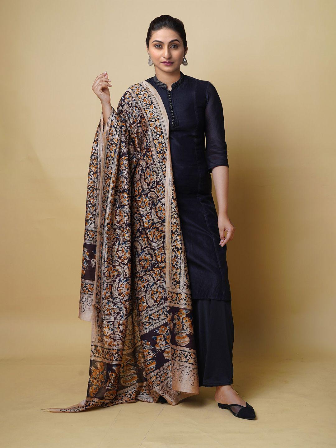 unnati silks ethnic motifs printed kalamkari dupatta