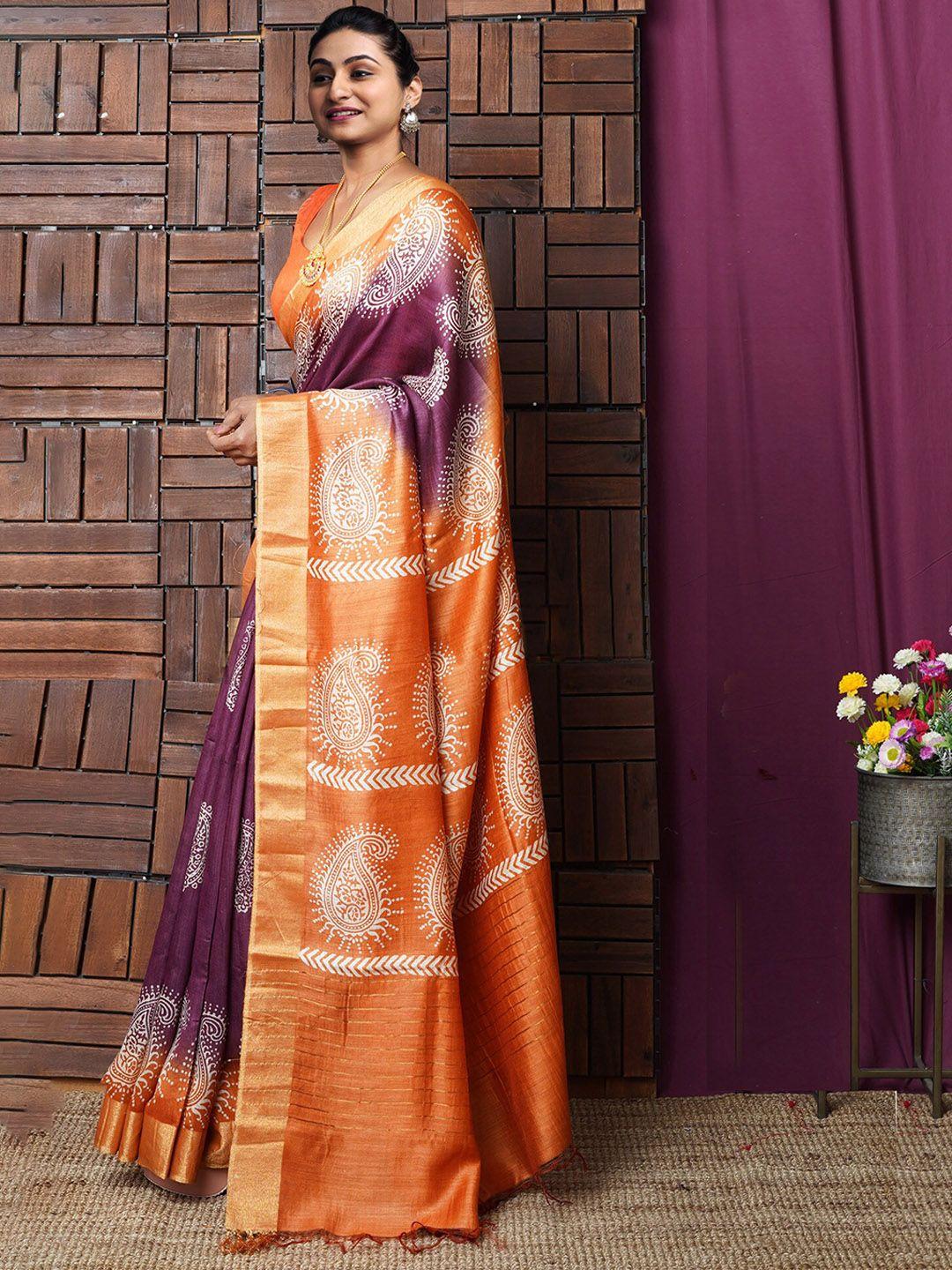 unnati silks ethnic motifs printed zari handloom murshidabad silk saree
