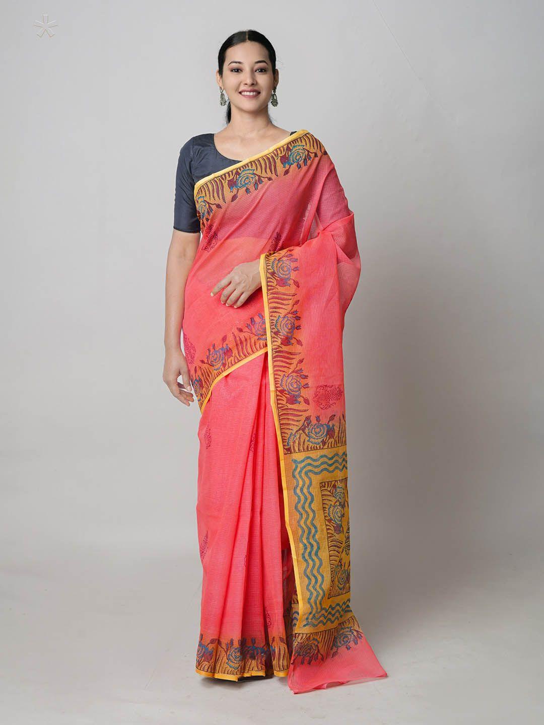 unnati silks ethnic motifs pure cotton kota saree