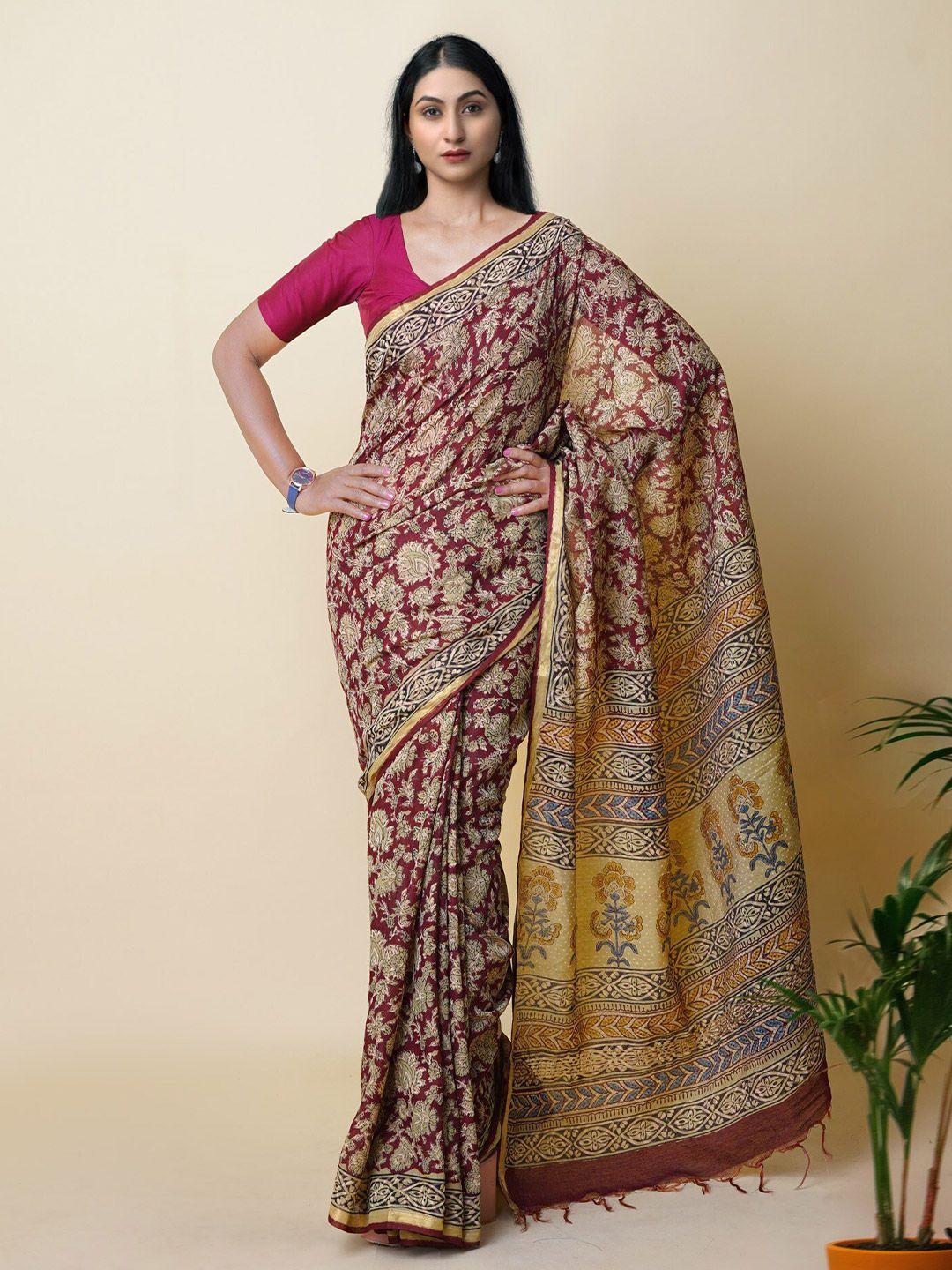 unnati silks ethnic motifs silk cotton handloom chanderi saree
