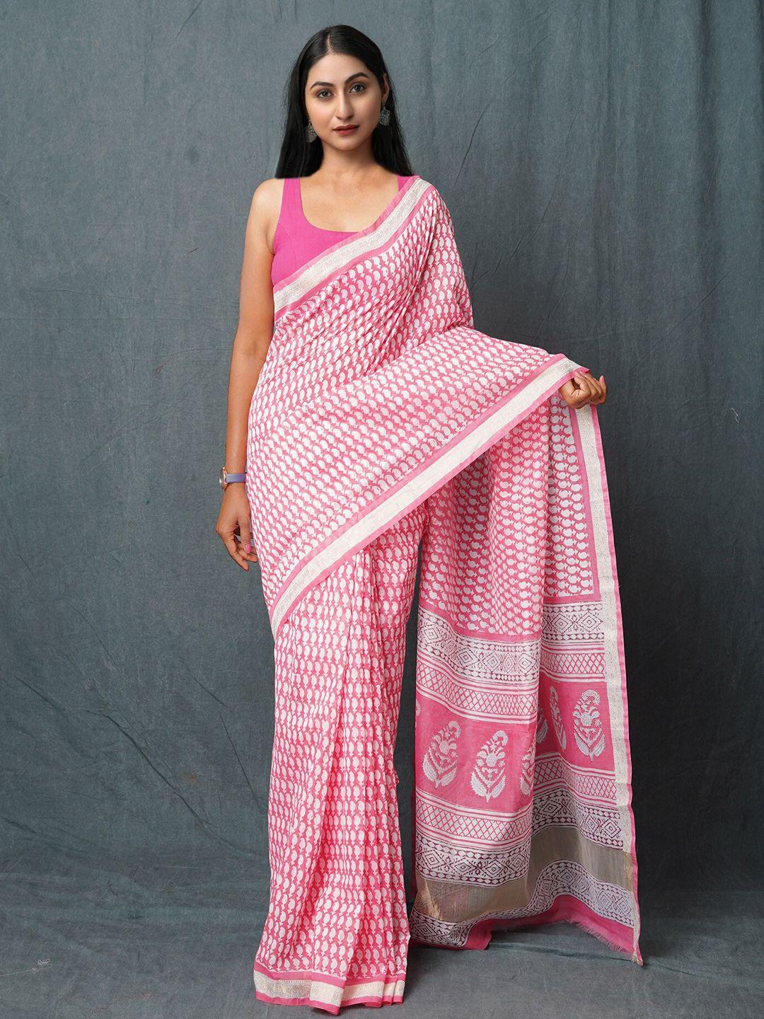 unnati silks ethnic motifs zari silk cotton handloom chanderi saree