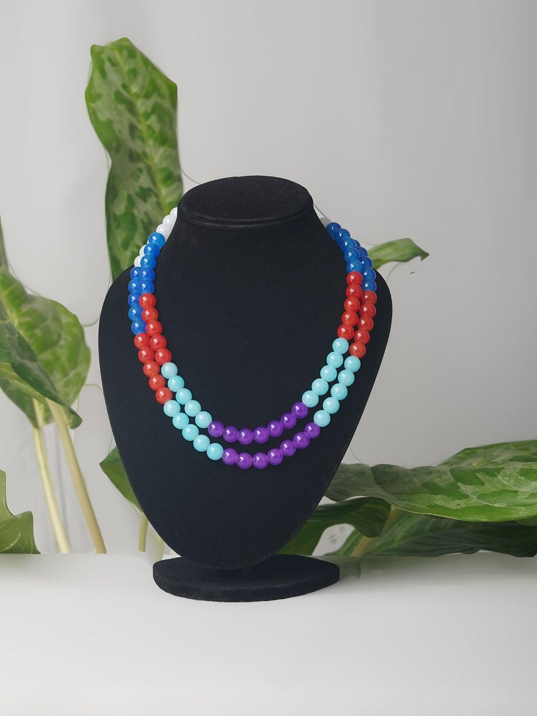 unnati silks multicoloured layered necklace