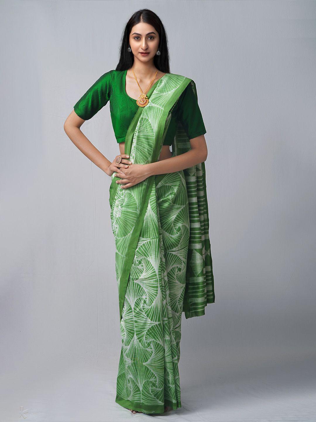 unnati silks women green sarees