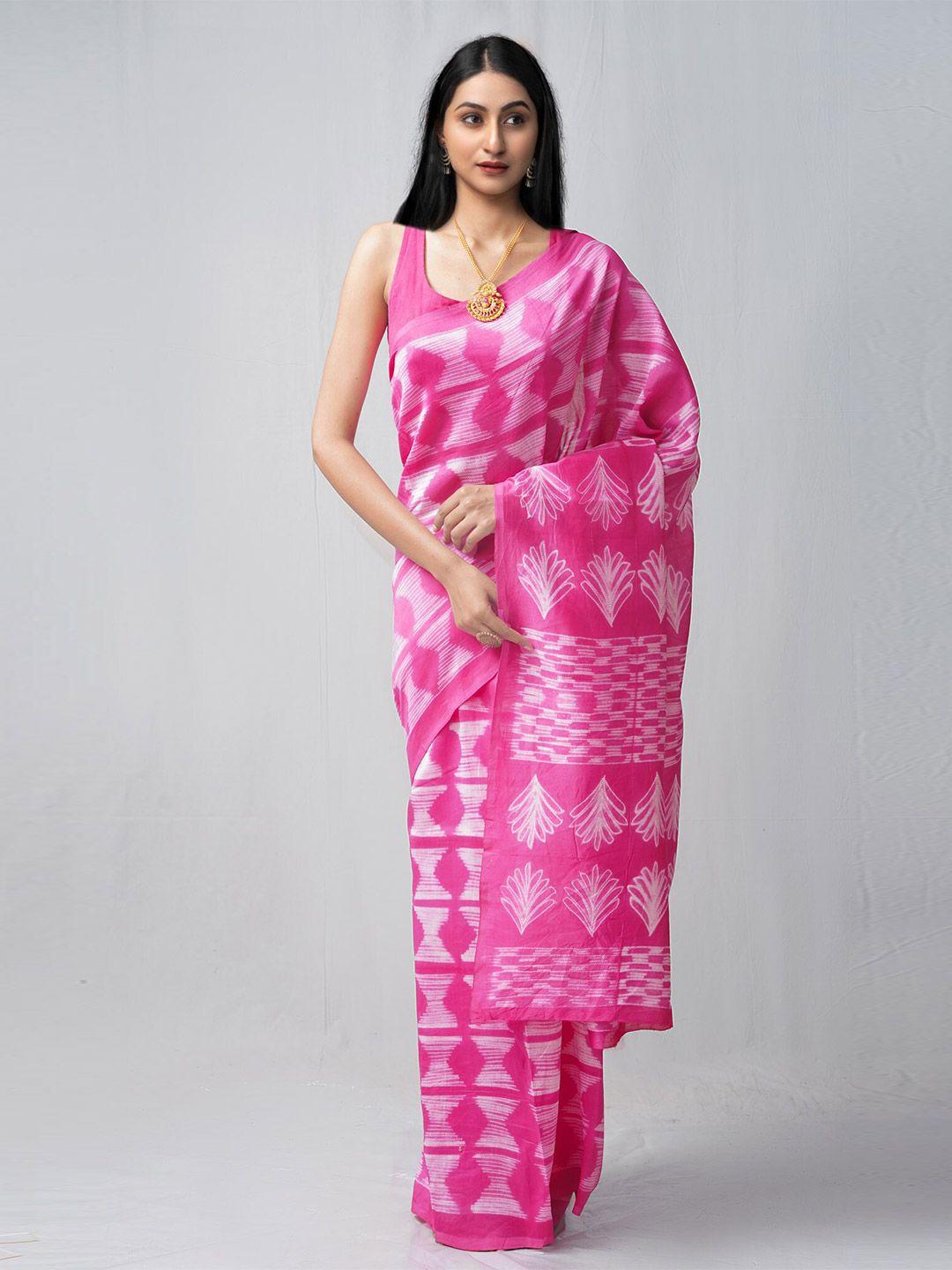 unnati silks women pink sarees