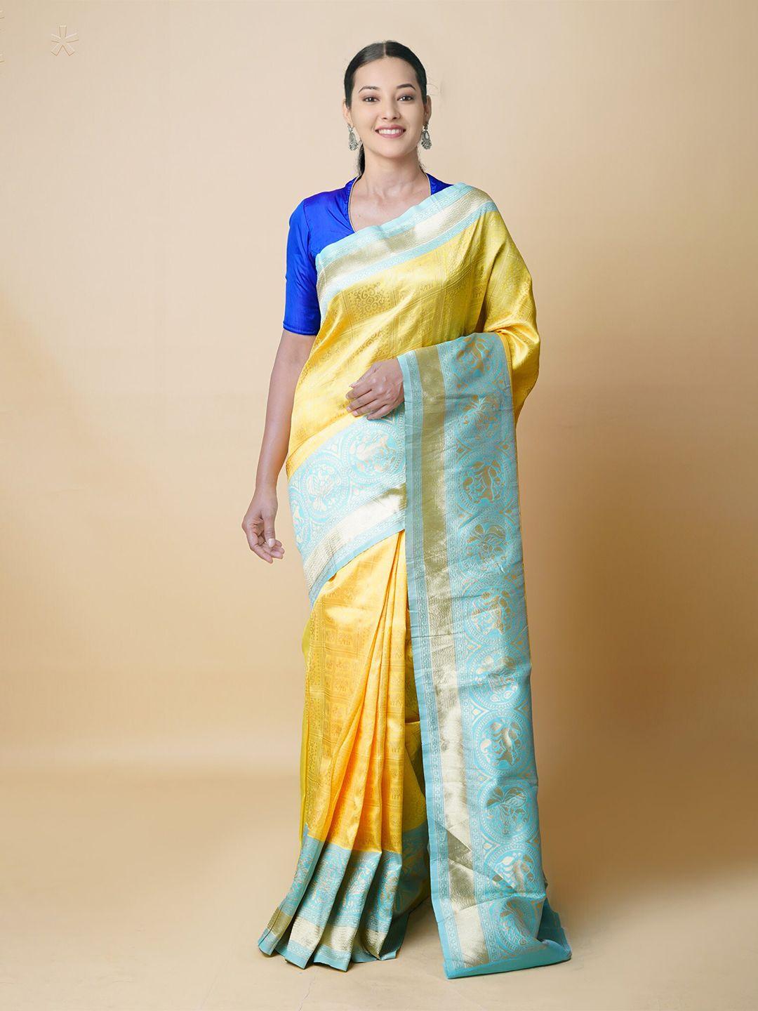 unnati silks woven design zari banarasi saree