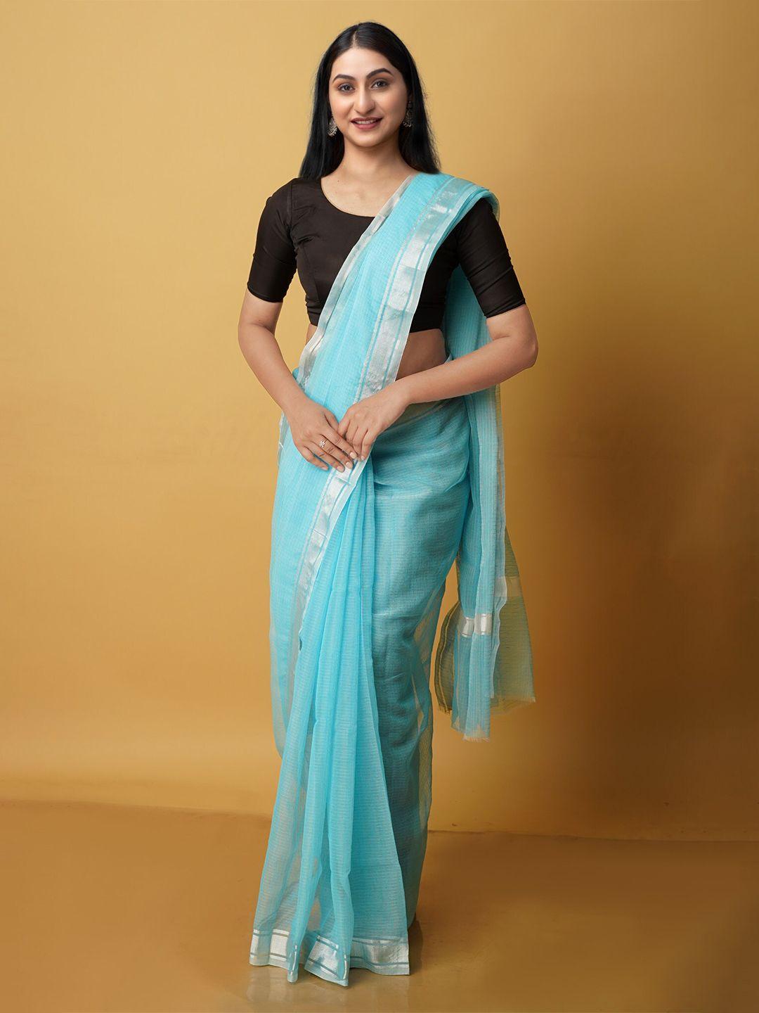 unnati silks woven design zari pure cotton kota saree