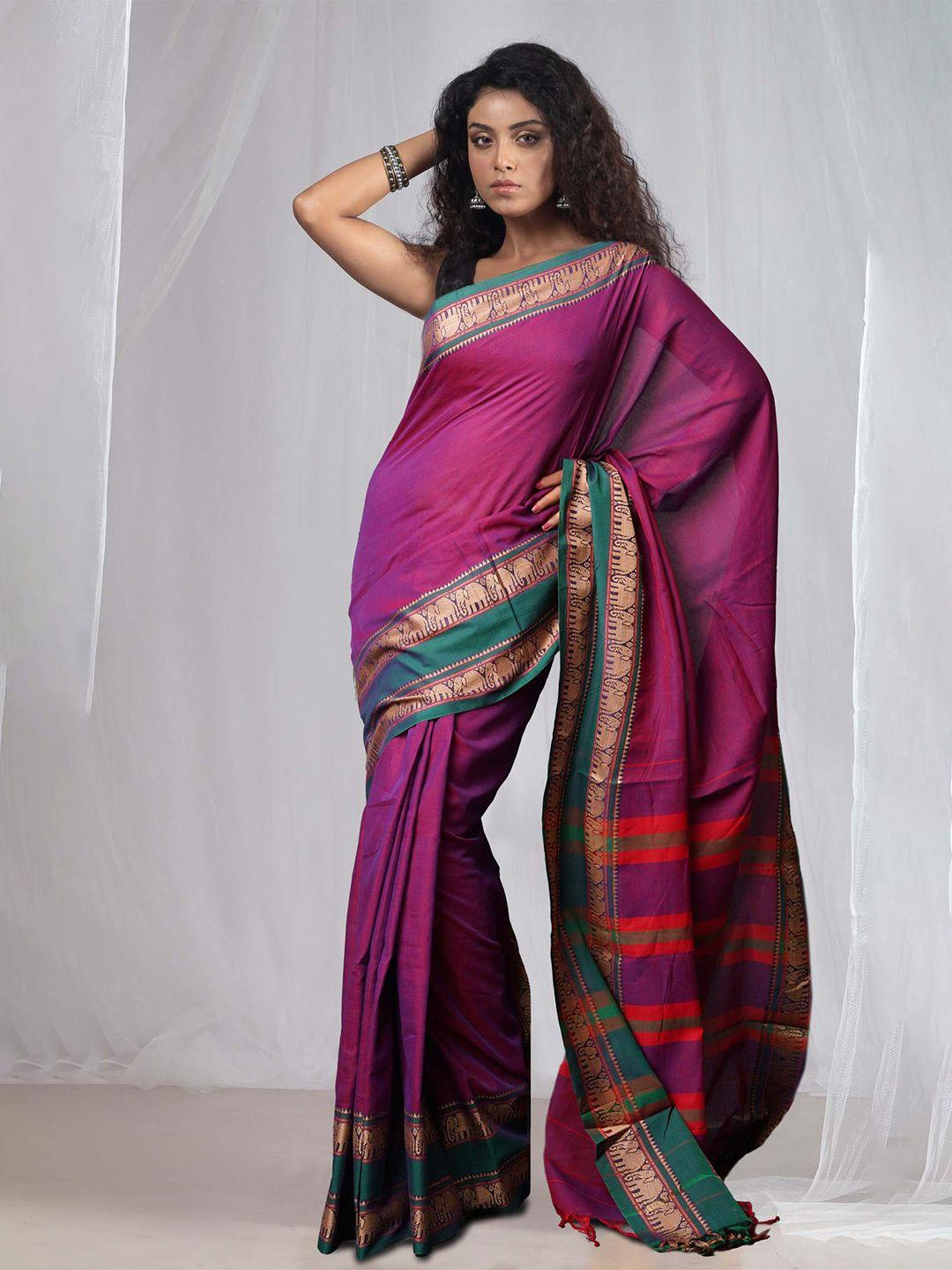 unnati silks zari pure cotton handloom narayan peth saree