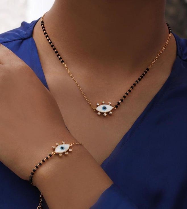 unniyarcha aesthetic evil eye mangalsutra bracelet