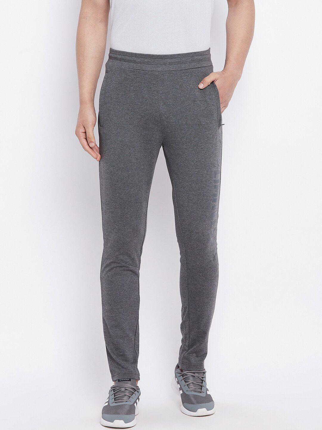 unpar men grey solid track pants