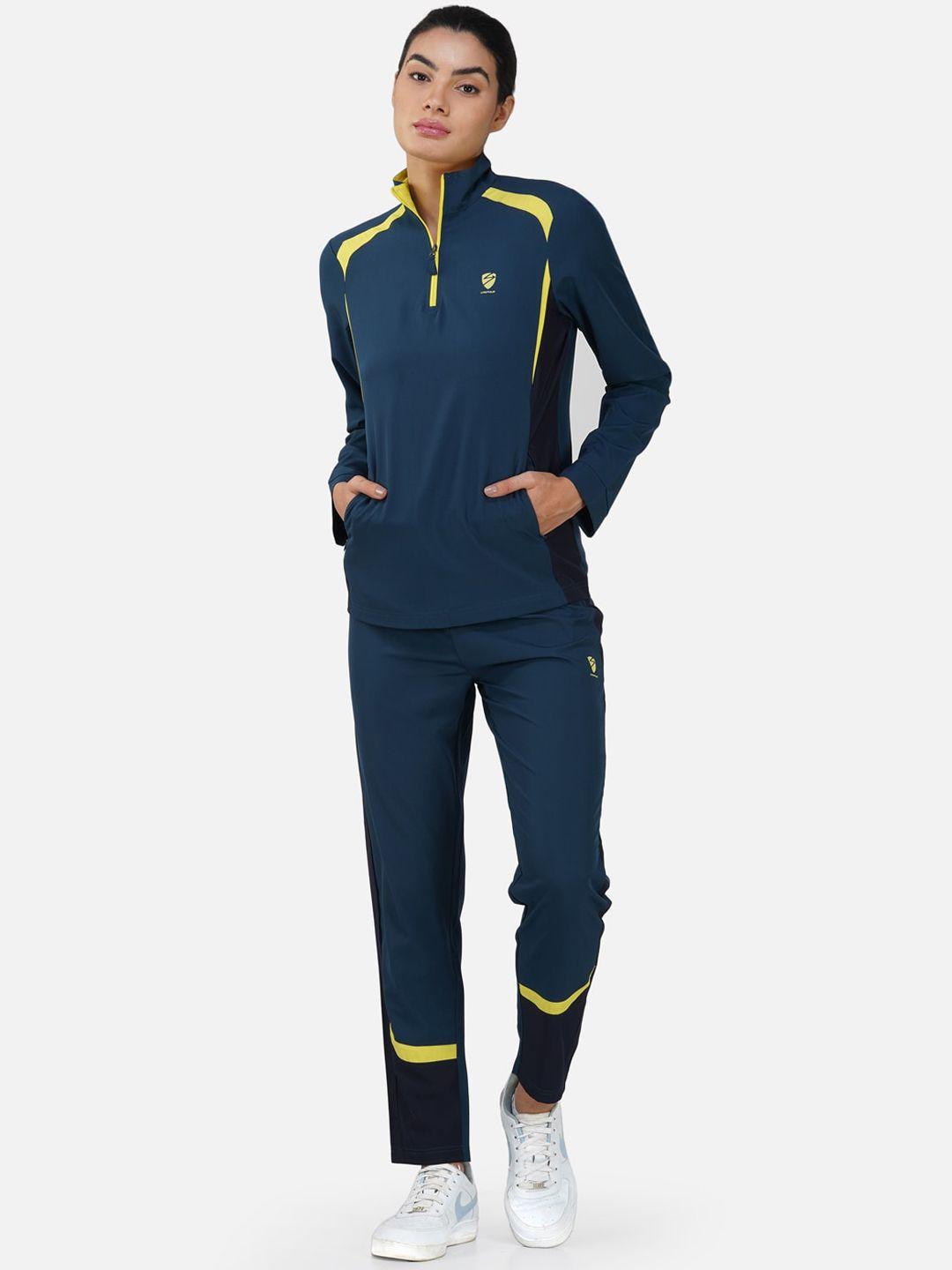 unpar mock collar mid rise sports tracksuits