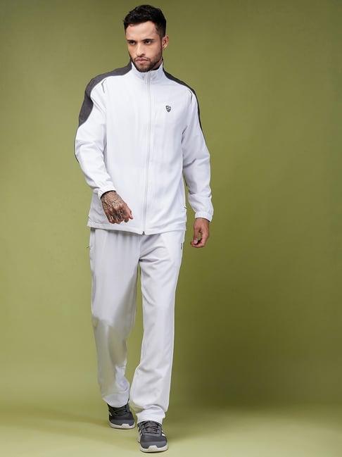 unpar white regular fit tracksuit