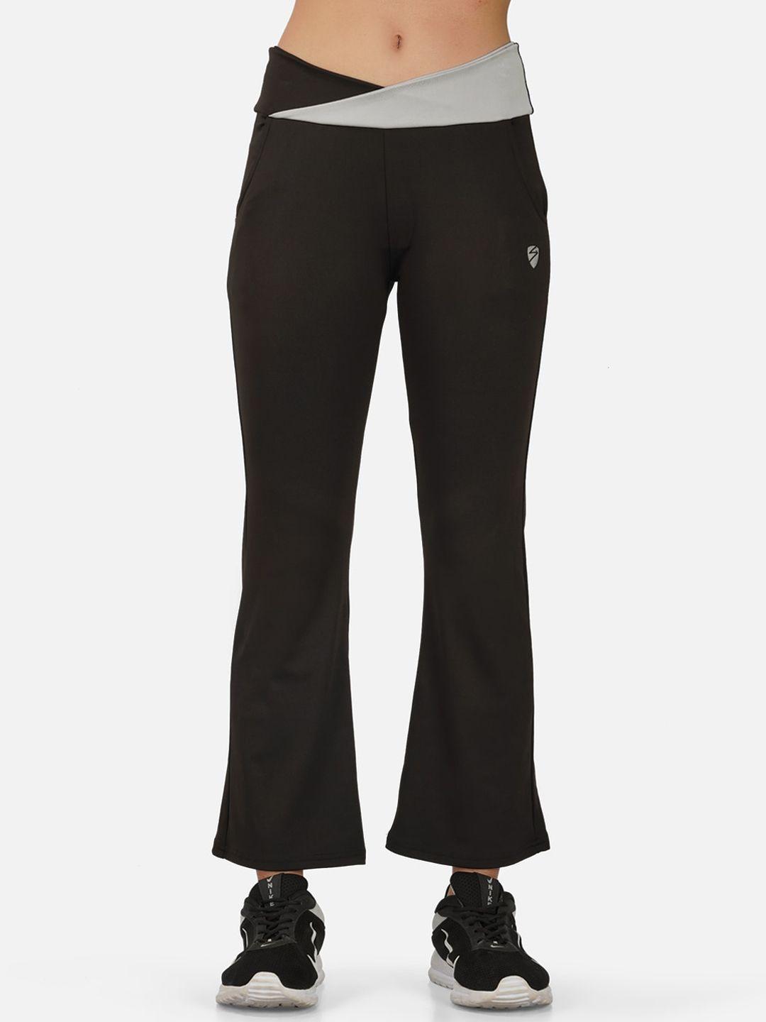 unpar women regular fit mid-rise casual track pants