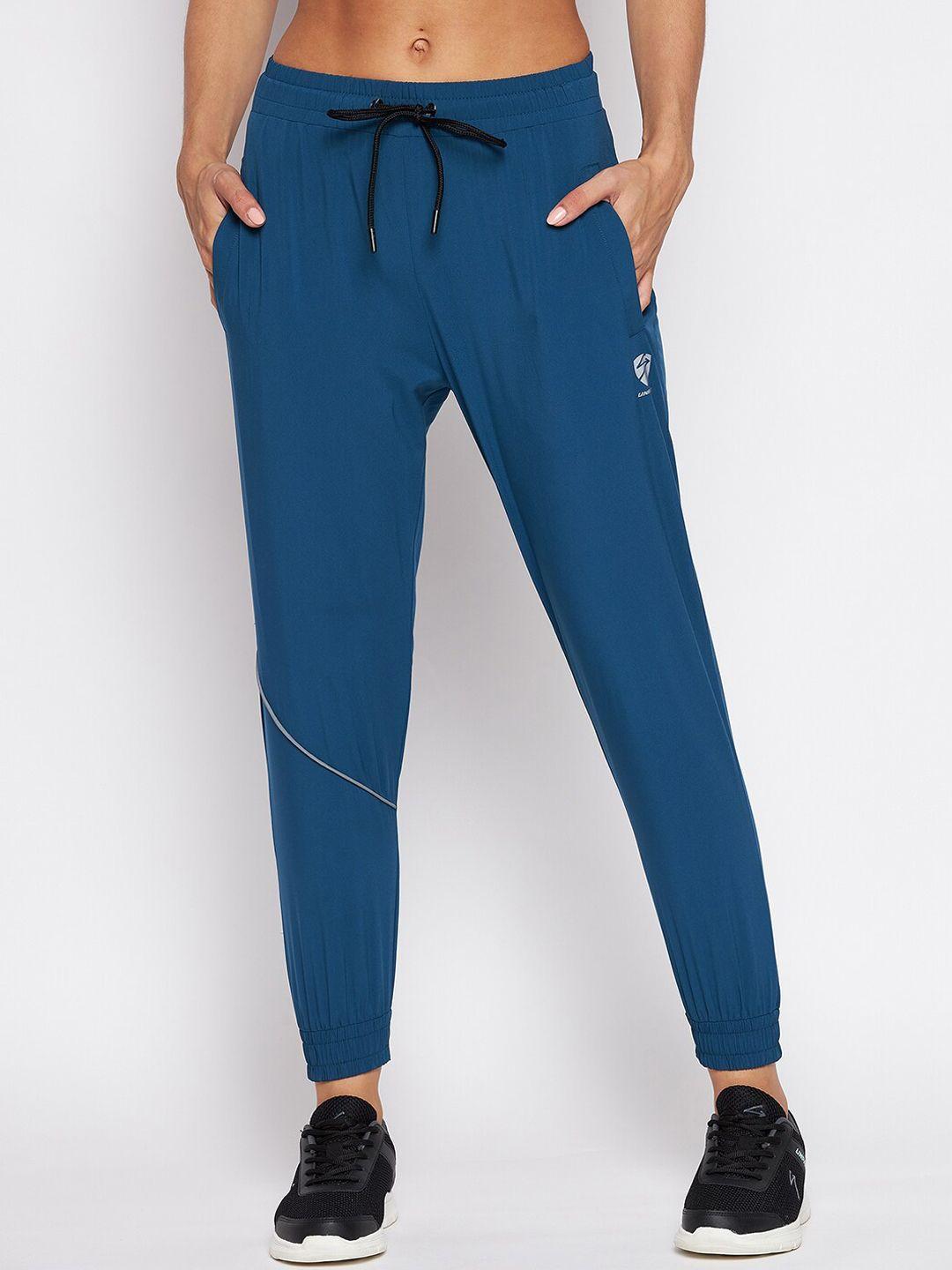 unpar women teal blue solid joggers