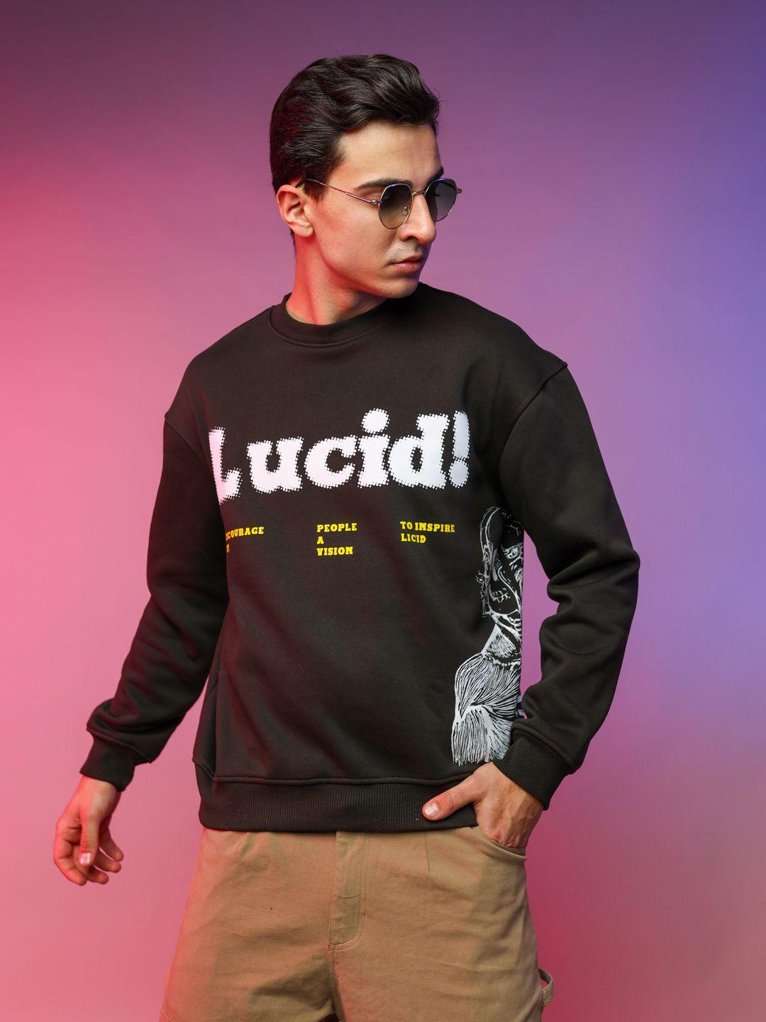 unrl graphic printed pullover sweatshirt