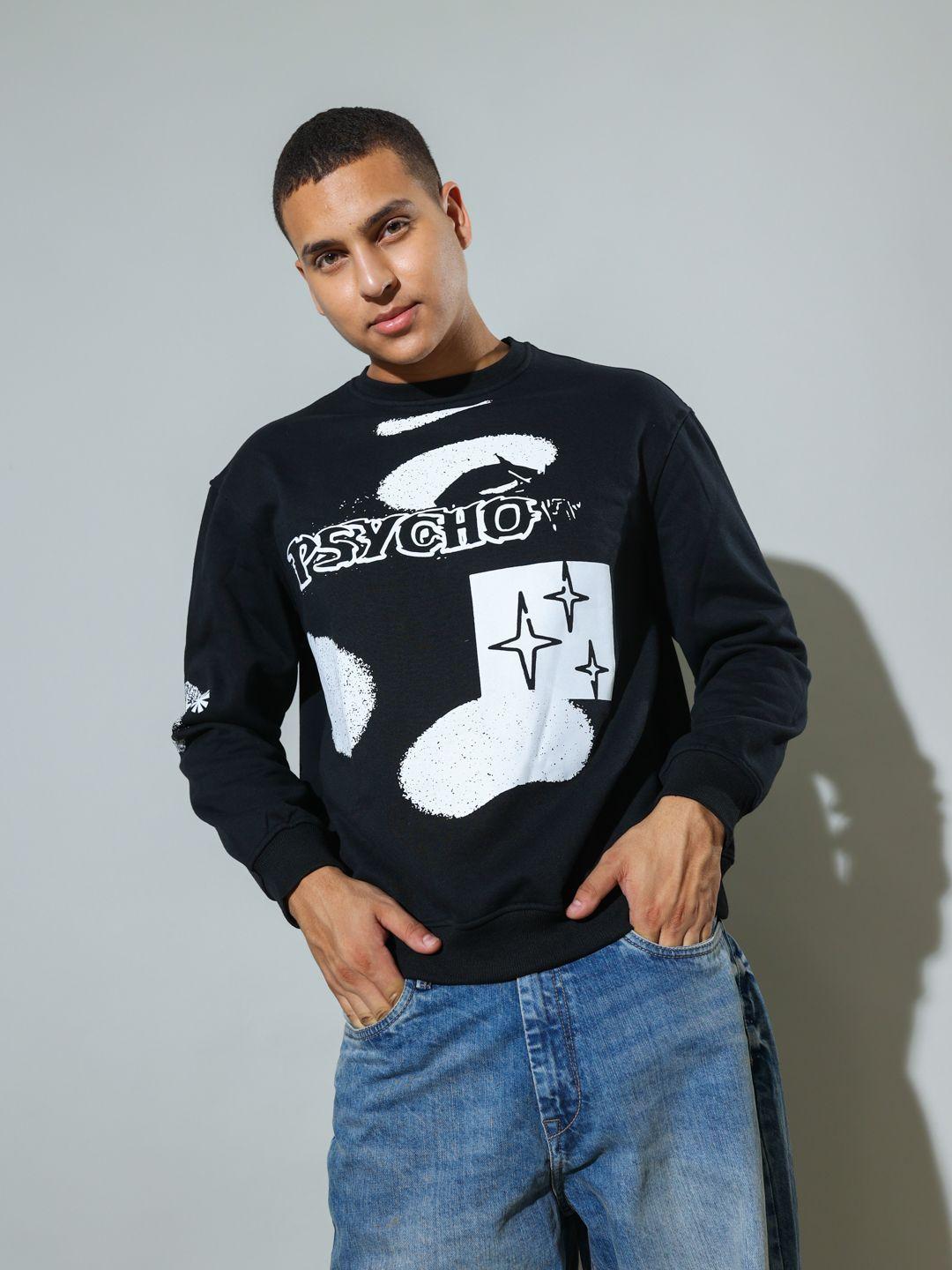 unrl graphic printed pullover sweatshirt