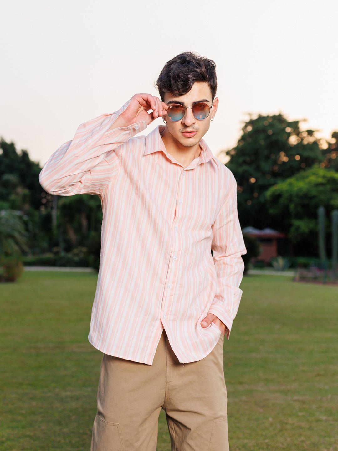 unrl relaxed striped casual shirt