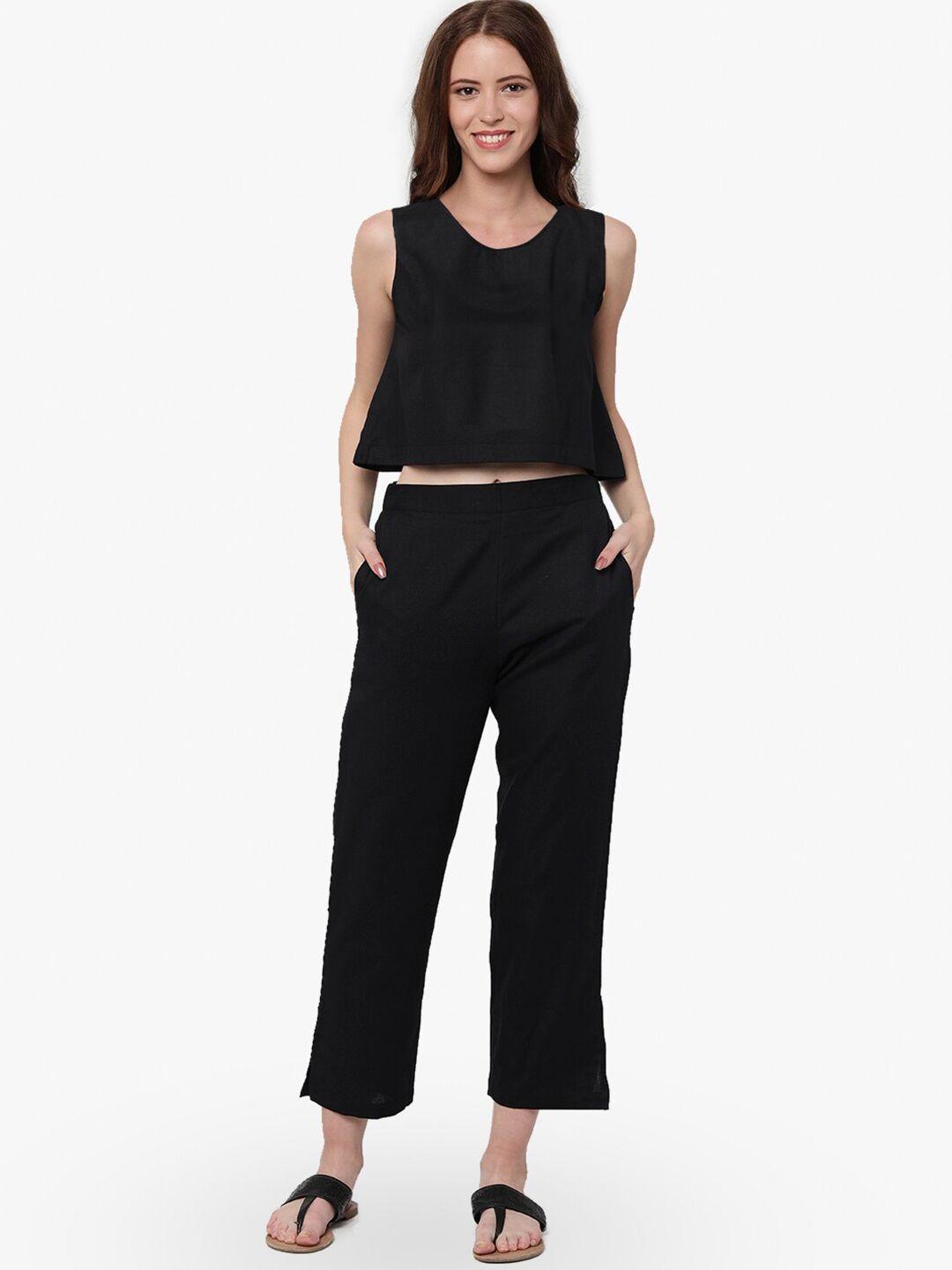 untung women black top with trousers