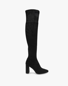 upload thigh-high boots with zip