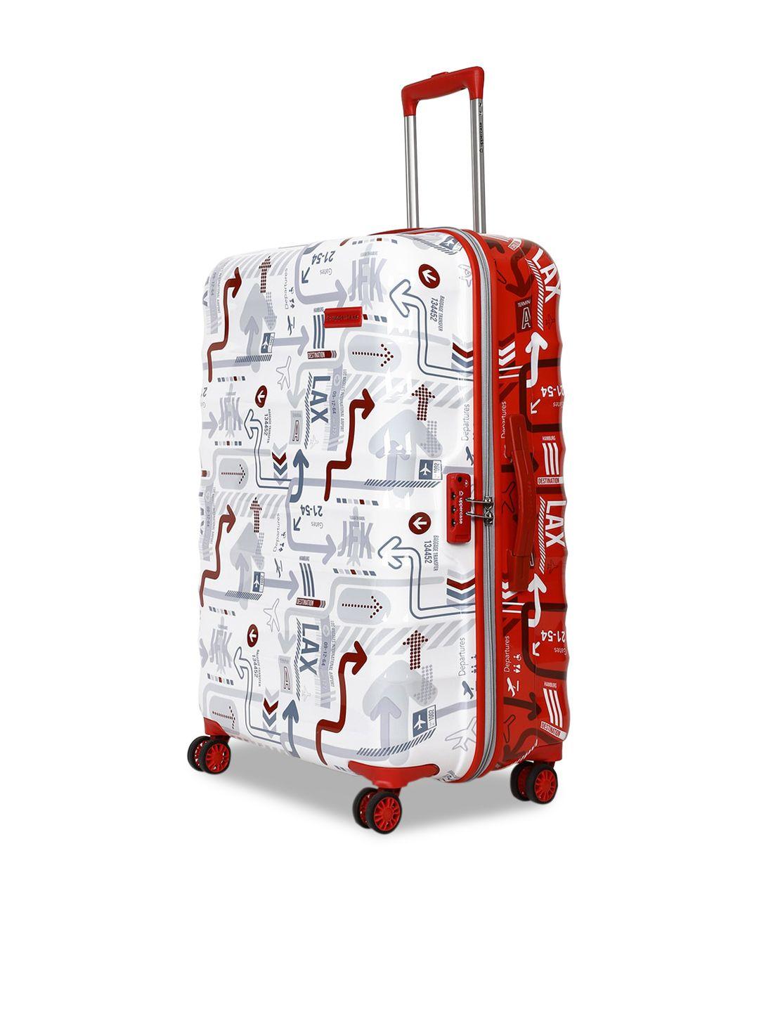 uppercase hard-sided large trolley suitcase