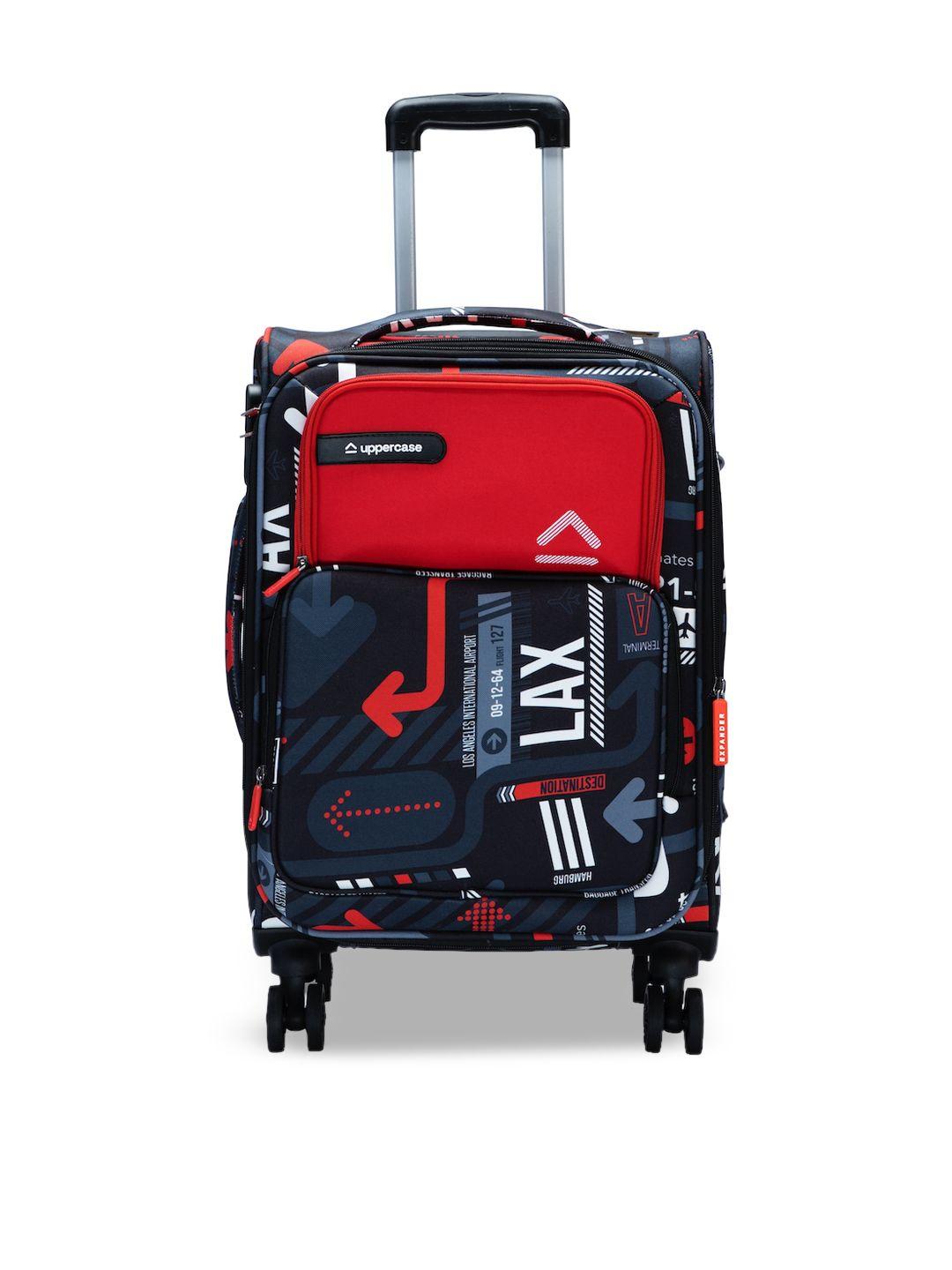 uppercase jfk printed hard-sided cabin sustainable trolley bag