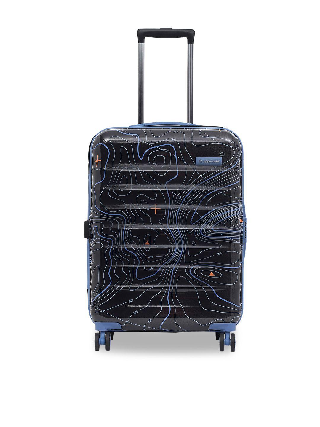 uppercase printed hard-sided medium trolley suitcase