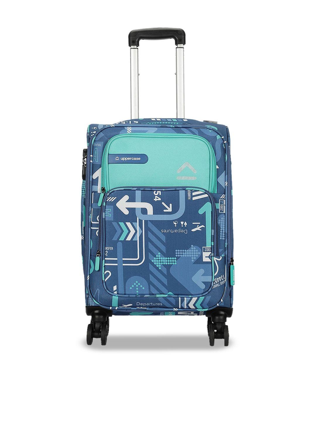 uppercase printed soft-sided cabin trolley bag