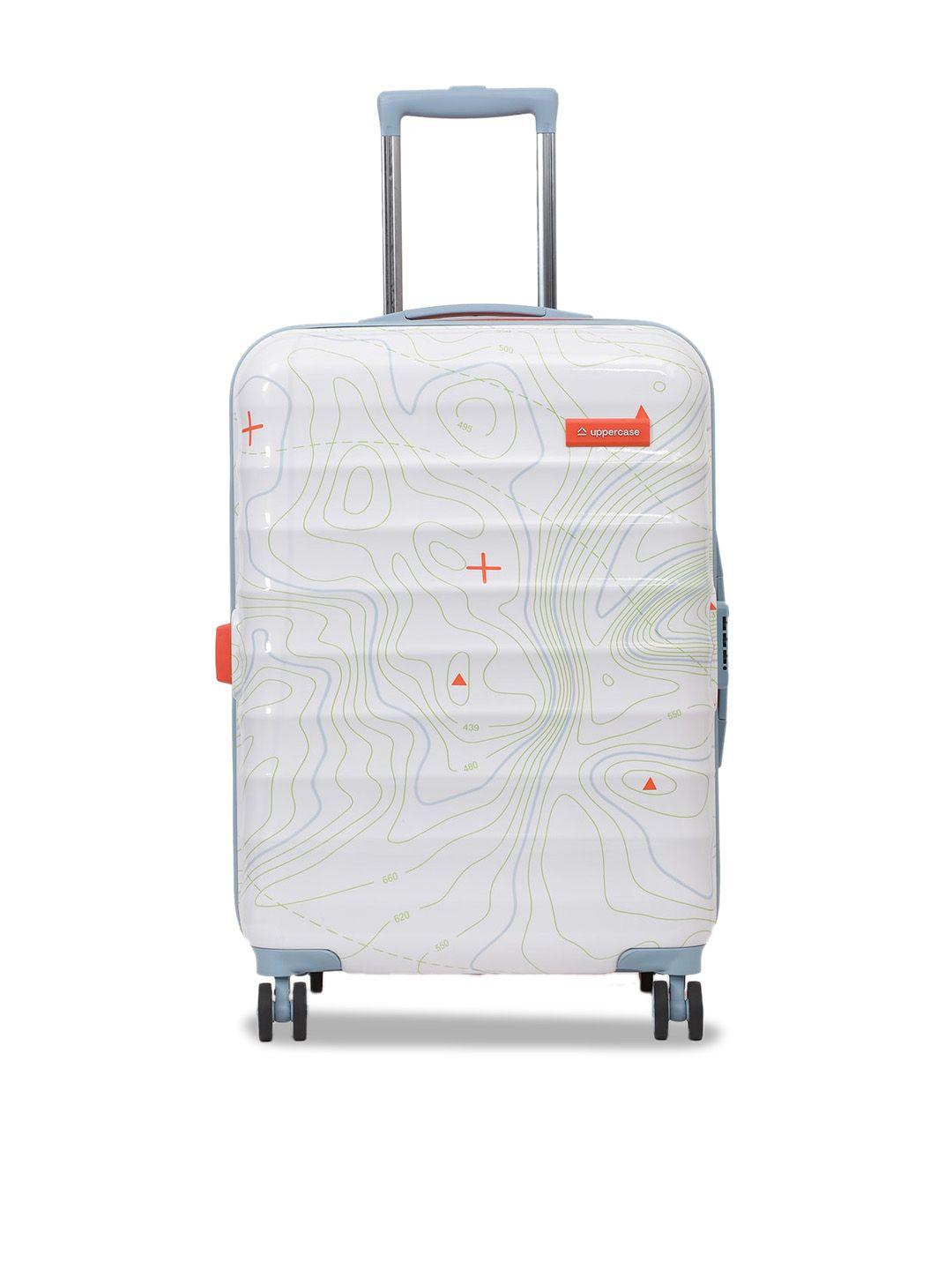 uppercase textured medium trolley suitcase