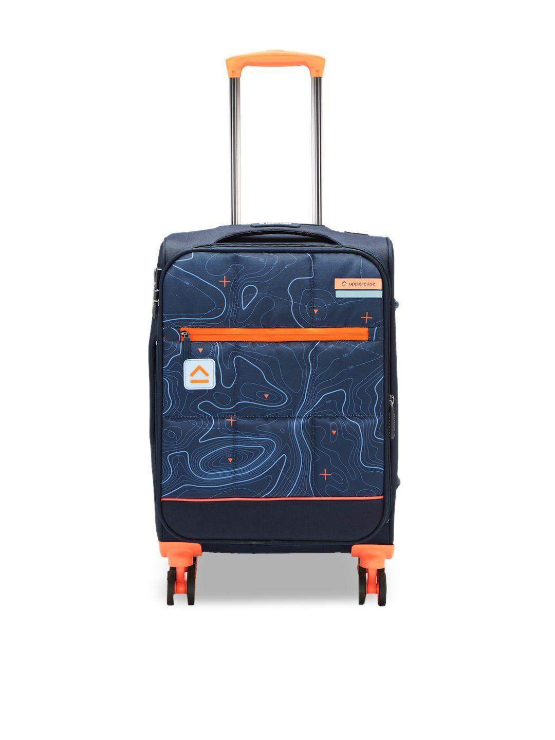 uppercase topo printed cabin -size sustainable trolley bag