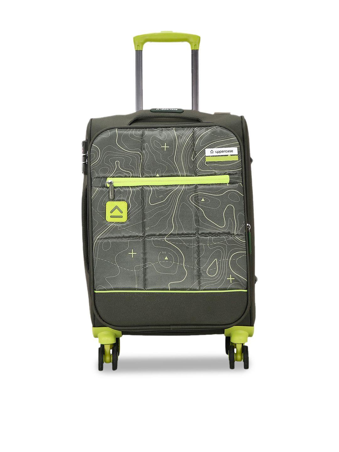 uppercase topo printed soft-sided large trolley bag