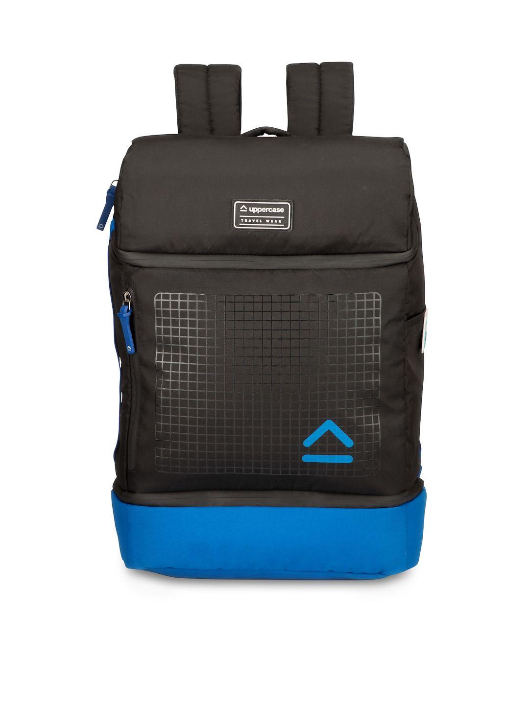 uppercase unisex black & blue multi-utility sustainable backpack