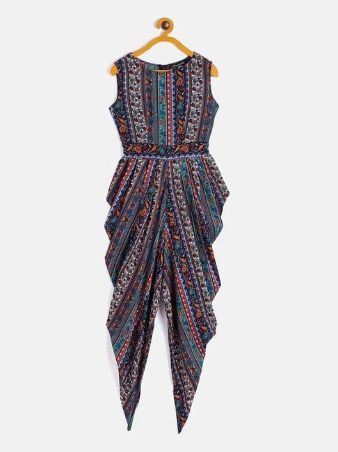 uptownie lite kids multicolor printed jumpsuits