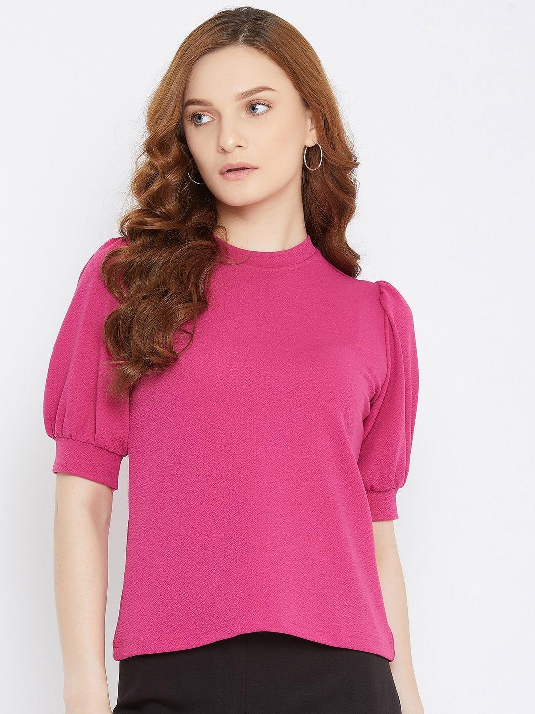 uptownie lite pink puff sleeve regular top