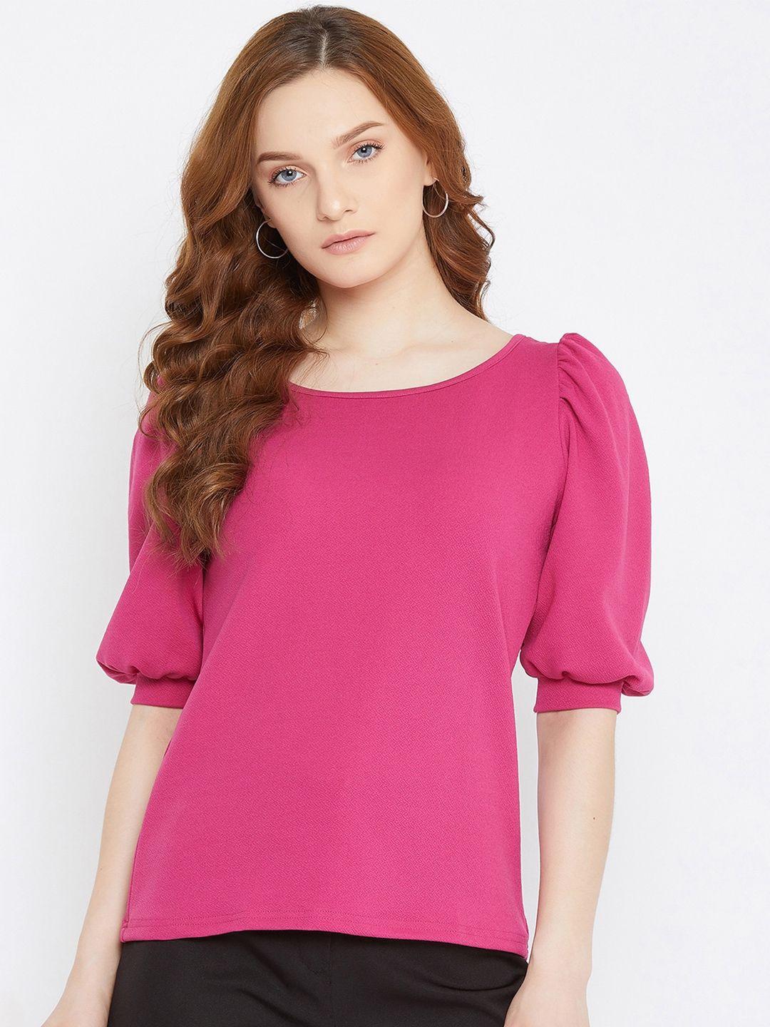 uptownie lite pink puff sleeve regular top