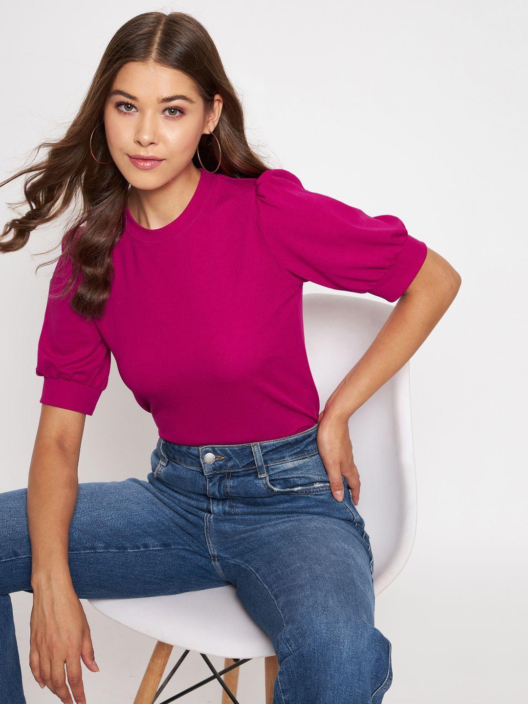 uptownie lite pink solid  top