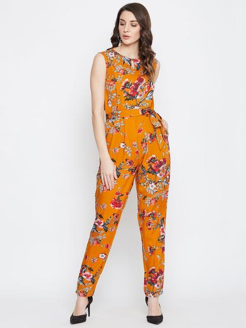 uptownie lite women's crepe printed keyhole maxi jumpsuit