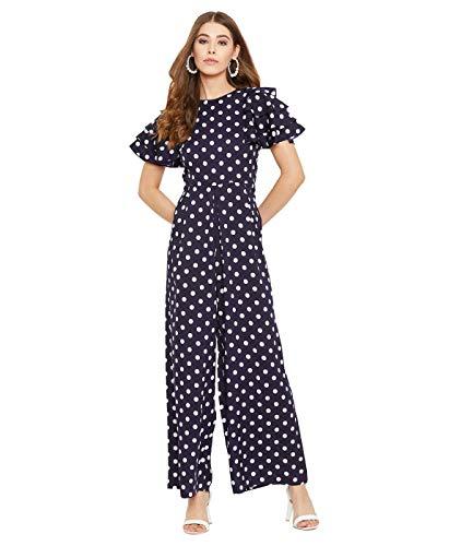 uptownie lite women's maxi jumpsuit (printed blue,extra large)