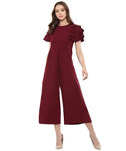 uptownie lite women's midi jumpsuit (maroon,small)