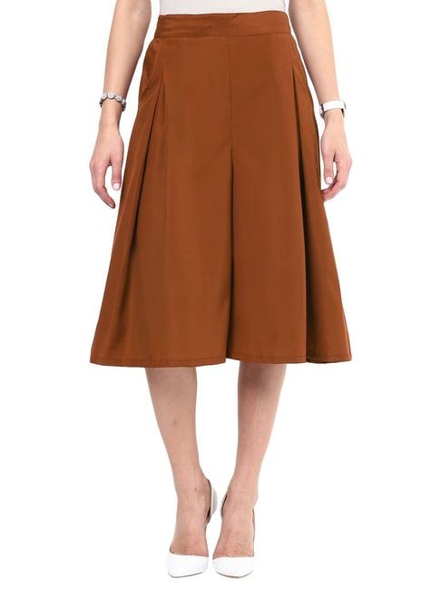 uptownie lite women's solid crepe box pleated culotte pants