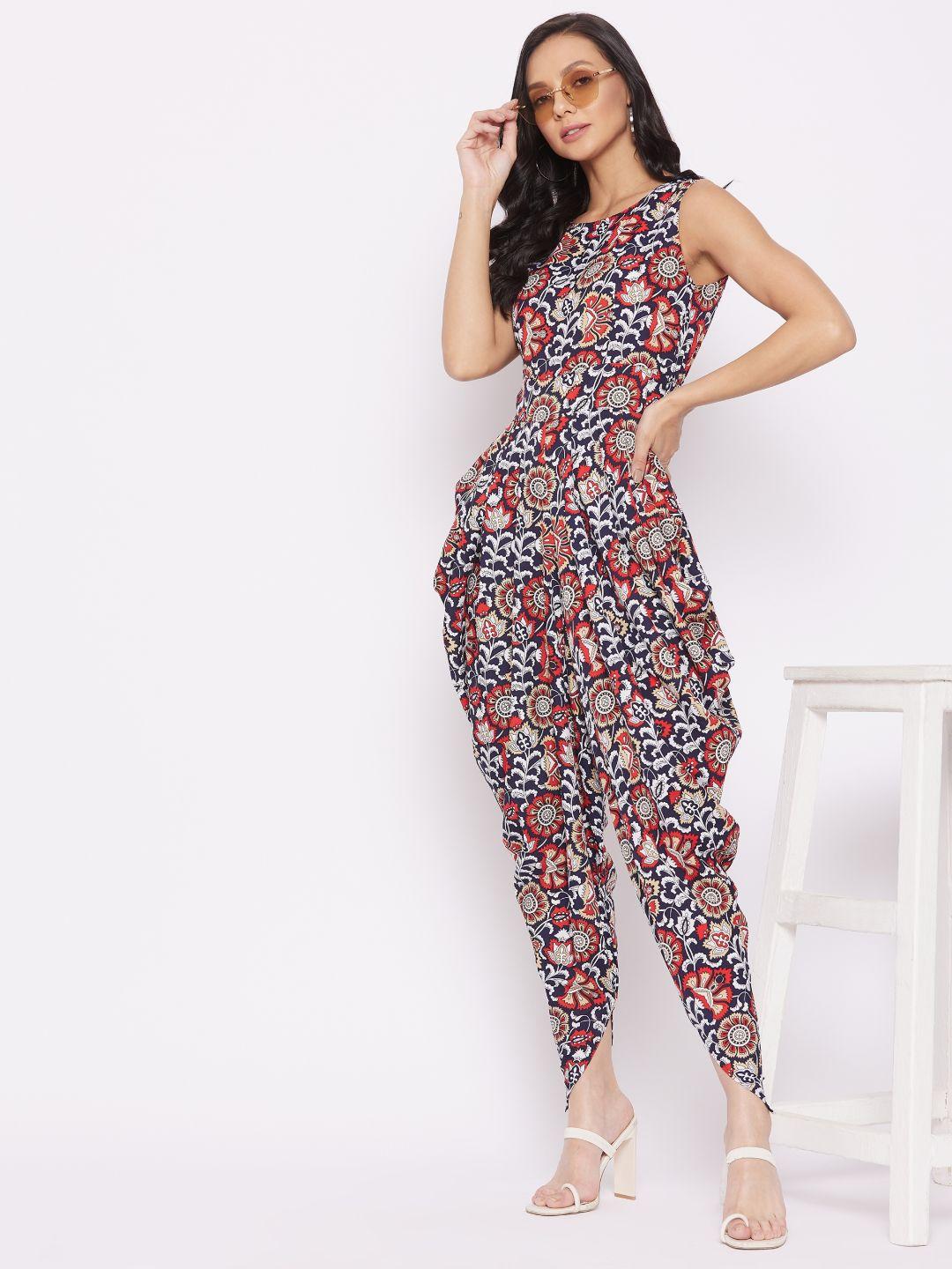 uptownie lite women printed dhoti jumpsuit